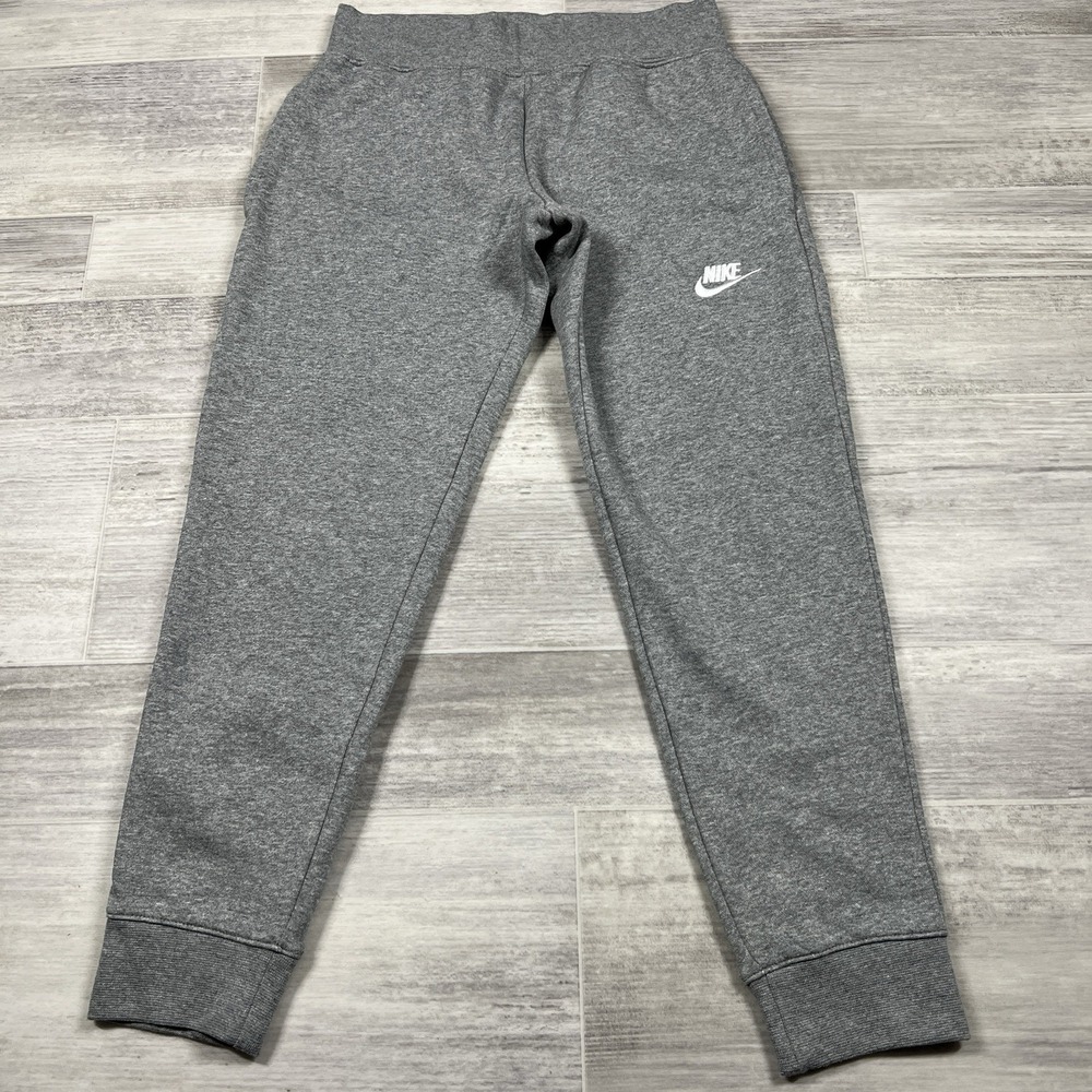 Nike Sportswear Club Fleece Joggers Girls Small Gray Sweatpants‎ Standard DC7207
